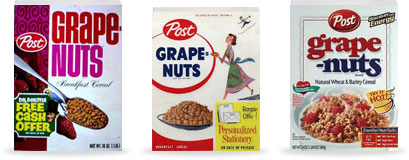 grapenuts historical boxes